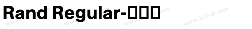 Rand Regular字体转换